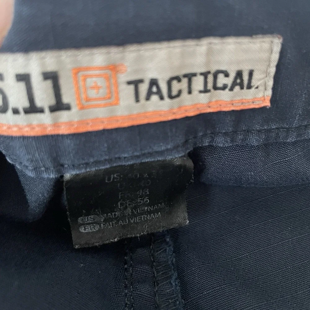 5.11 Tactical Mens 40x32 Navy Blue Cotton Canvas Cargo Pants 74273-724